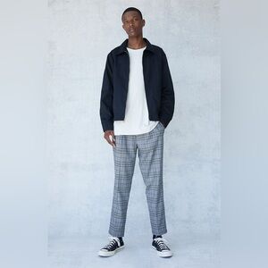 PacSun Gray Plaid Menswear Skater Slim Chino Trouser Pants SZ 36